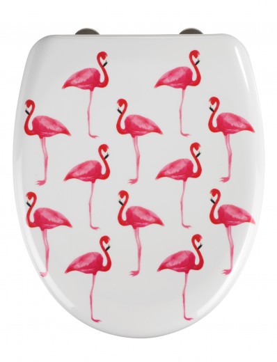 Duroplast WC Ülőke, Flamingo Fehér / Rózsaszín, Sz38xM45 cm