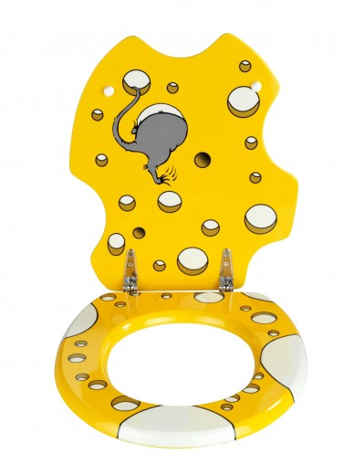 MDF WC Ülőke, Speedy Sárga 3D, Sz37xM44,5 cm