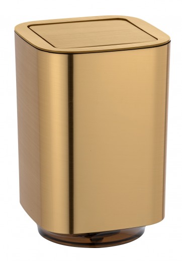 Auron Műanyag Szemeteskosár, Arany, 5,5L, H17,2xSz17,2xM25,5 cm