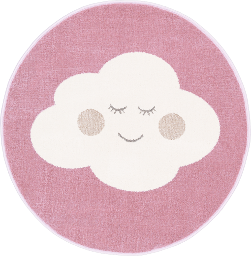 Kerek Szőnyeg, Cloud Rózsaszín, Wilton-Átmérő 100 cm