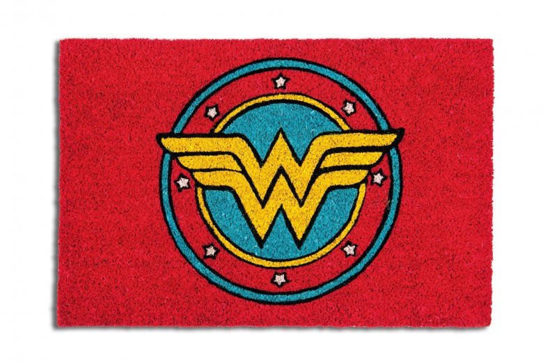Bejárati szőnyeg, kókuszrostból és PVC-ből, 40 x 60 cm, Superhero Wonder Woman
