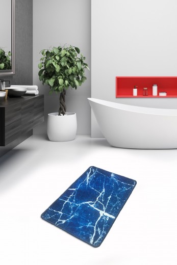 Fürdőszobaszőnyeg, Denim Kék, 40 x 60 cm