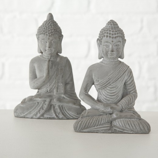 Buddha Cement Dekoráció, Szürke, Különböző Modellek, Sz6xM9xM14 cm