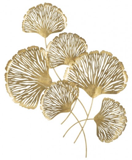 Fém Fali Dekoráció, Iris Verticale Arany, Sz78xM5,5xM101 cm