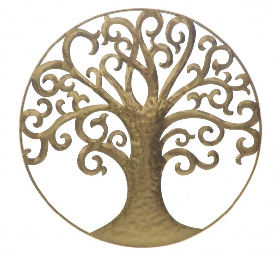 Fém Fali Dekoráció, Life Tree Glam Arany, Ø70 cm