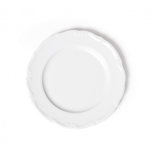 Porcelán desszertes tányér, Ø21 cm, Madamoiselle Fehér