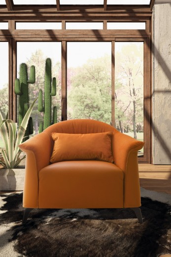 Celine Kárpitozott Fix Fotel, Narancssárga, Sz92xM72xM74 cm