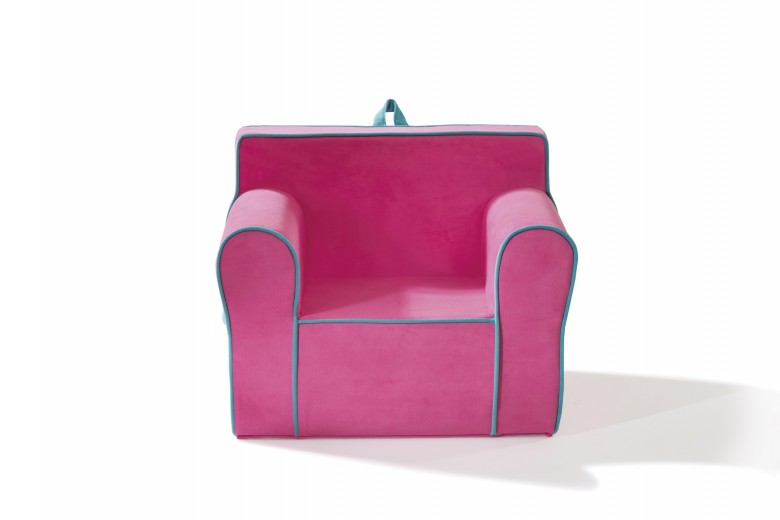 Kárpitozott Fotel Gyerekeknek Comfort Rózsaszín, Sz61xM49xM52 cm