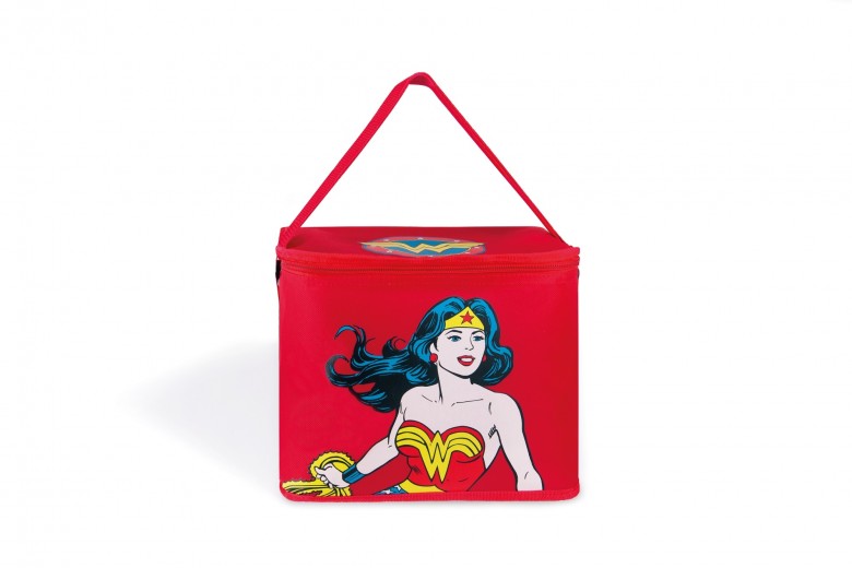 Poliészter és PEVA hűtőtáska, 10L, L27,5xl18xH21 cm, Superhero Wonder Woman