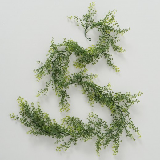 Greenish Phyllanthus Mesterséges Leveles Girland, Zöld, H170 cm