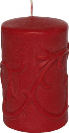 Henger Gyertya, Damaskus Piros, Ø6,5xM10,5 cm