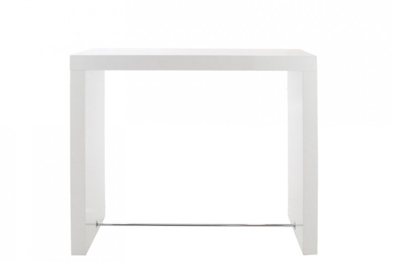 Bárasztal, MDF és Fém, Block Fehér, H130xSz60xM105 cm