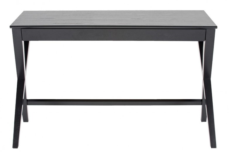 Íróasztal, Furnér, Writex Fekete, H120xSz60xM75 cm