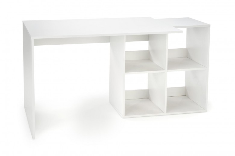 Tito Forgácslap Íróasztal 4 Polccal, Fehér, H115xSz77xM74 cm