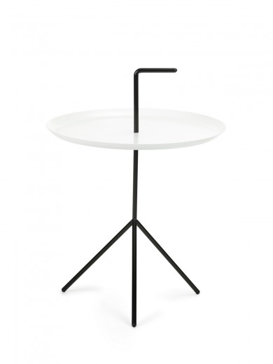 Dohányzóasztal, fém Phil Fekete / Fehér, Ø48xM48 cm