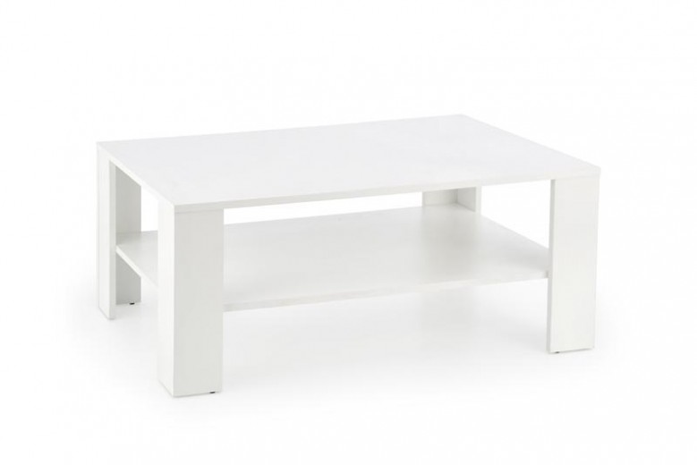 Dohányzóasztal, Forgácslap Kwadro Fehér, H110xSz65xM53 cm