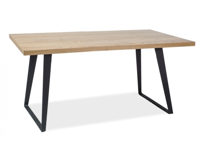 Asztal, Fém és Furnér, Falcon, H150xSz90xM78 cm
