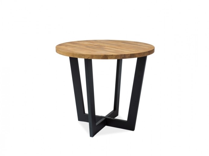 Asztal, Fém és Tölgyfa, Cono Dab, Ø90xM78 cm