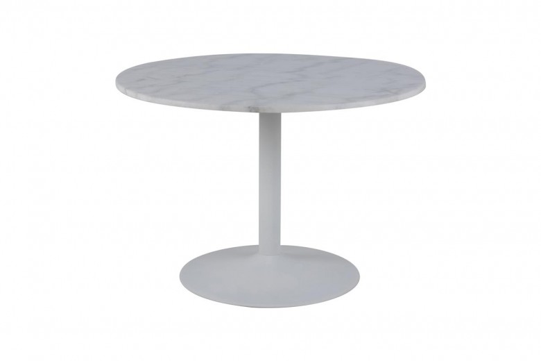 Asztal, Márvány és Fém, Tarifa Fehér, Ø110xM75 cm