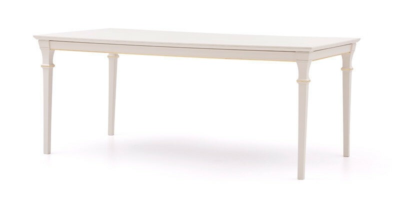 Asztal, MDF és Forgácslap Catherine Elefántcsont / Arany, H190,4xSz100xM75 cm