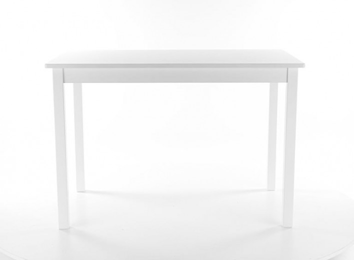 Asztal, MDF és Tömörfa, Fehér Fiord, H110xSz70xM74 cm