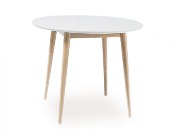 Asztal, MDF és Fa, Larson, Ø90xM75 cm