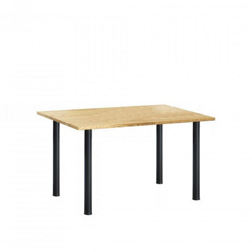 Asztal, MDF és Fém Adonis 2 Aranytölgy / Fekete, H120xSz80xM76 cm