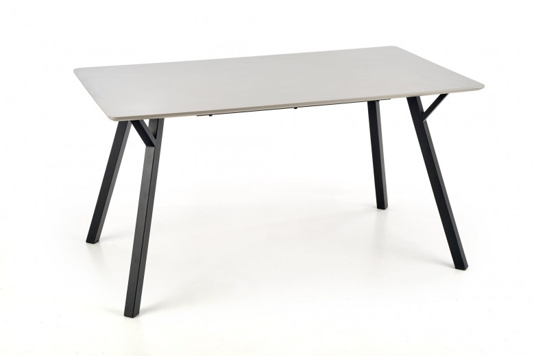 Balrog Négyszögletes Asztal, MDF és Fém, Világos Szülre / Fekete, H140xSz80xM74 cm