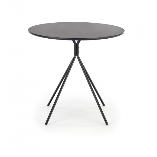 Asztal, MDF és Fém Fondi Fekete, Ø80xM75 cm