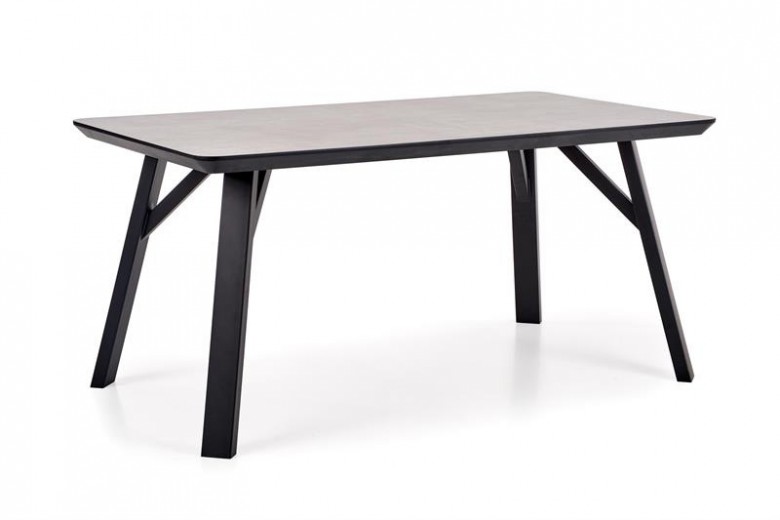 Asztal, MDF és Fém Halifax Szürke / Fekete, H160xSz90xM76 cm