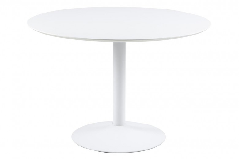Asztal, MDF és Fém, Ibiza Fehér, Ø110xM74 cm