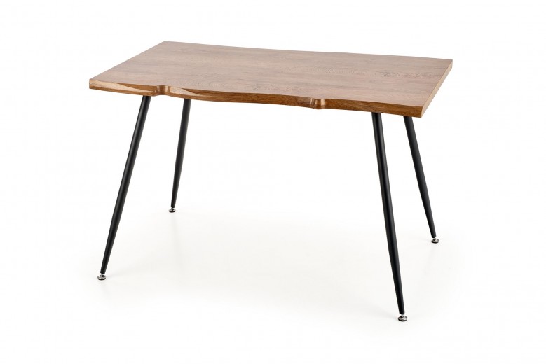 Larson Asztal, MDF és Fém, Tölgy / Fekete, H120xSz80xM77 cm