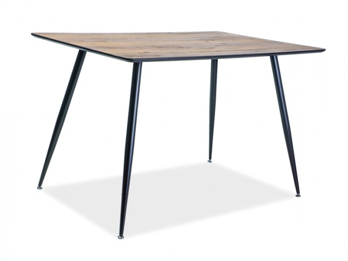 Asztal, MDF és fém, Redford Diófa / Fekete, Sz120xH80xM76 cm