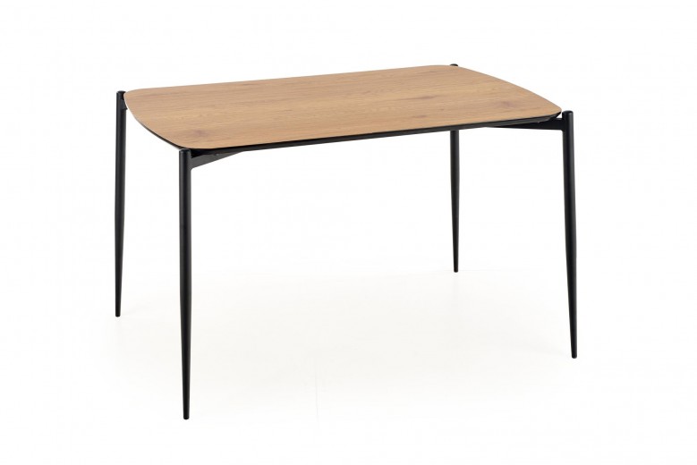 Toristo Asztal, MDF és Fém, Aranytölgy / Fekete, H120xSz80xM75 cm