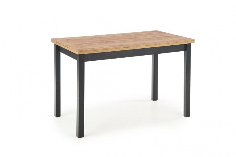 Cobalt Asztal, Furnér és Forgácslap, Wotan Tölgy / Fekete, H120xSz68xM77 cm