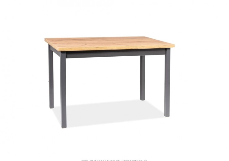 Asztal, forgácslap és MDF, Adamaris Medium, Lancelot Tölgy / Antracit, Sz100xH60xM75 cm
