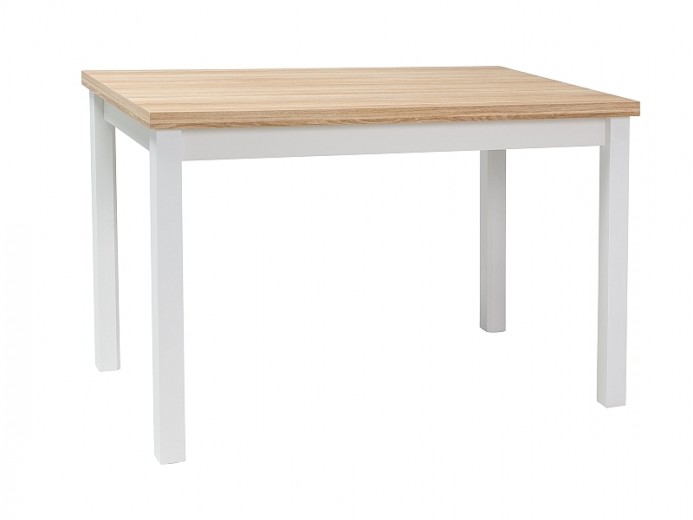 Asztal, Fogácslap és MDF, Adam Tölgy / Fehér, Sz120xM68xM75 cm