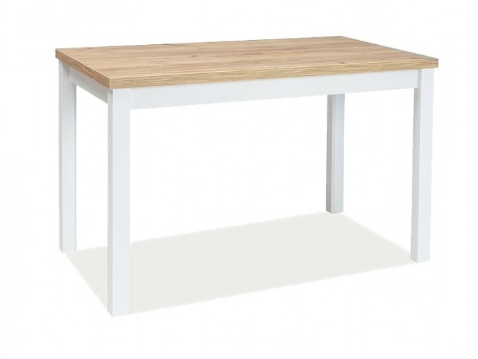Asztal, Forgácslap és MDF, Adam Tölgy / Arany / Fehér, Sz100xM60xM75 cm
