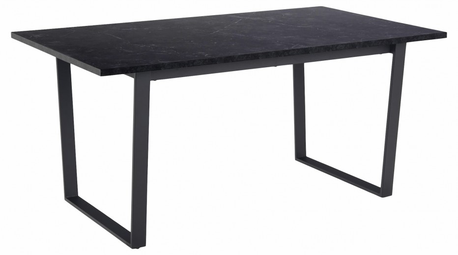 Asztal, Forgácslap és Fém, Amble Grafitszürke / Fekete, H160xSz90xM74 cm