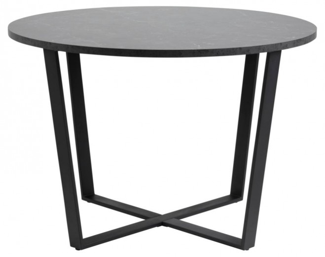 Asztal, MDF és Fém, Amble Fekete, Ø110xM75 cm