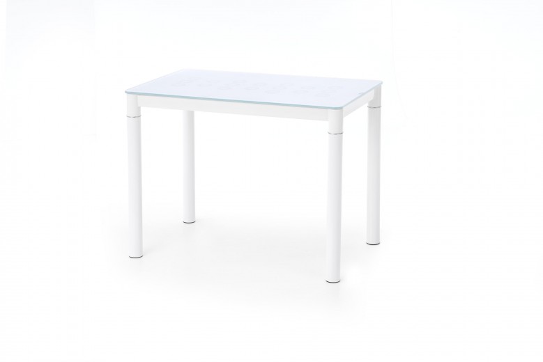 Asztal, Üveg és Fém Argus Fehér, H100xSz60xM75 cm