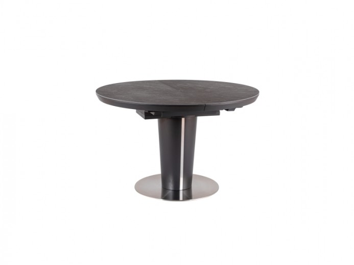 Kihúzható Asztal, kerámia, MDF és fém, Orelda Szürke / Antracit, H120-160xSz120xM76 cm