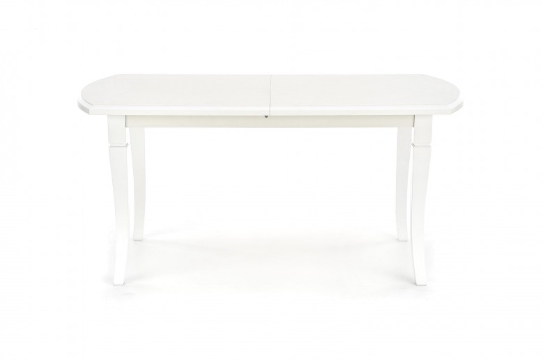 Fryderyk MDF és Bükkfa KIhúzható Asztal, Fehér, H160-200xSz80xM74 cm
