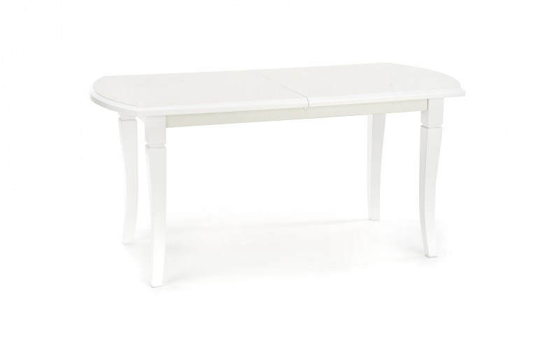 Kihúzható Asztal, MDF és Bükkfa Fryderyk Fehér, H160-240xSz90xM74 cm