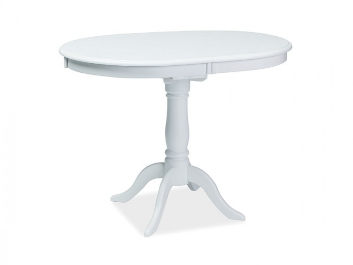 Kihúzható Asztal, MDF és Fa, Debby Fehér, H100-129xSz70xM75 cm
