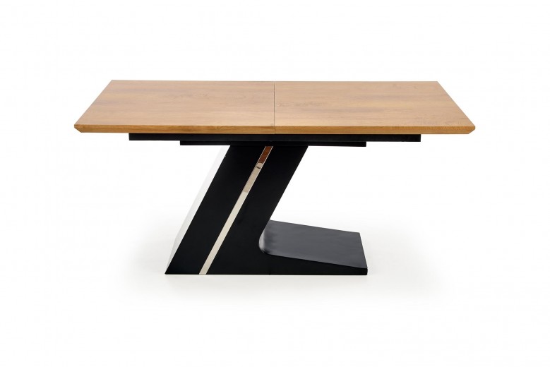 Ferguson MDF és Fém Kihúzható Asztal, Tölgy / Fekete, H160-220xSz90xM75 cm