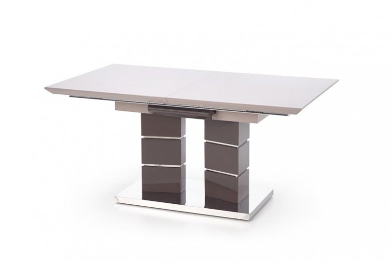 Kihúzható Asztal, MDF és Fém Lord Világos Szürke / Sötét Szürke, H160-200xSz90xM75 cm