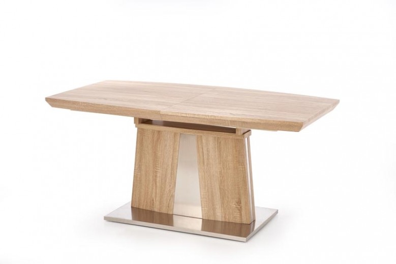Kihúzható Asztal, MDF és Fém Rafaello Sonoma Tölgy, H160-220xSz90xM76 cm