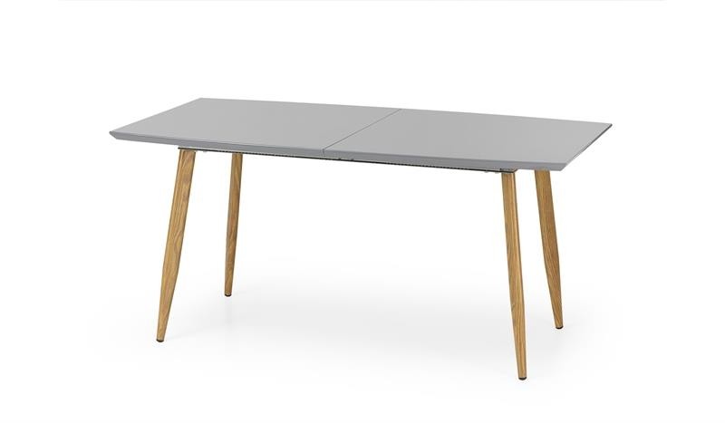 Kihúzható Asztal, MDF és Fém Ruten Szürke / Tölgy, H160-200xSz90xM76 cm