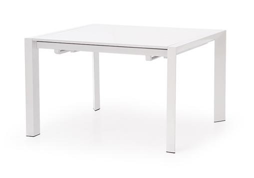 Stanford XL Kihúzható Asztal, MDF és Fém, Fehér, H130-250xSz80xM76 cm